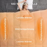 BEDSURE Donsdekbed, 155 x 220 cm, winterdekbed, verendekbed, Öko-Tex certificaat, warm winterdekbed 90% dons en 10% veren, 1080 gr. vulling, donsdekbed wit