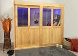 GLOBAL RELAX® I DHARANI S1 PLUS Binnensauna voor 1 persoon liggend I Keramisch-koolstof steenverwarmers I Vermindert stress I Ontspant de spieren I Bedieningspaneel I USB I MP3 I Radio