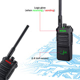 Retevis RT86 Walkie-Talkies, Walkie Talkie Lange Afstand, 2600mAh Oplaadbaar, Robuuste Portofoon Professioneel voor Logistiek (Zwart, 3 Stuks) (Met oortje)