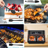 Covlongyu Air Fryer Accessoires, 10 STKS Dual Air Fryer AF300UK, AF400UK, met lucht friteuse Liners Mand & Air Fryer Rack & Siliconen Oven Handschoenen & Voedsel Clip & Olie Borstel, Keuken Koken