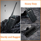 Retevis RB629 Walkie Talkies, PMR446 Licentievrije, Robuuste Walkie Talkie met Draadloze Kloonfunctie VOX, Noodalarm, 16 Kanalen CTCSS/DCS, Oplaadbare Portofoon voor Bouwplaats (10 Stuks, Zwart)