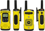 Motorola Mobility TLKR T92 H2O PMR radio (IP67, weerbestendig, bereik tot 10 km), 2 stuks, Zwart, geel, 17.8 x 3.8 x 6.2 cm