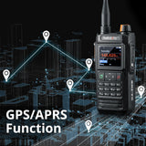 Radioddity GA-5WB IP67 handradio, dual-band amateurradio met groot bereik met APP-programmering, airband, kleurenscherm, GPS & APRS, USB oplaadbaar met 2600mAh batterij