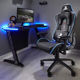 X Rocker Amarok Playstation Ergonomische gamingstoel, bureaustoel met 3D-armleuningen en ledverlichting, draaibaar en in hoogte verstelbaar, tot 120 kg