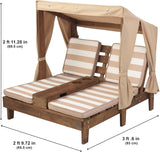 KidKraft 534 Dubbel ligbed met bekerhouder, espresso en ecru, van hout, tuinmeubelen voor kinderen, 3-6 jaar