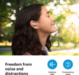 Sennheiser MOMENTUM True Wireless 4 - Smart Earbuds met Bluetooth 5.4, kristalhelder geluid, comfortabel ontwerp, accuduur van 30 uur en adaptieve ANC - wit zilver