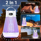 Baoduu 2024 Upgrade muggenval, elektrisch, camping, muggenlamp met ledlicht, 2-in-1, USB-draagbare waterdichte vliegenval, elektrisch, ophangbaar, insectenlamp, muggenkiller