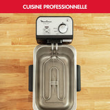 Moulinex Easy Pro Premium AM338070 Semi-professionele olie-friteuse, 3 l, ondergedompelde weerstand, temperatuurregeling, demonteerbaar, eenvoudige bewaking, druppelpositie, Easy Pro Premium AM338070
