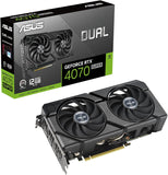 ASUS Dual GeForce RTX 4070 Super EVO 12GB GDDR6X (PCIe 4.0, 12GB GDDR6X, DLSS 3, HDMI 2.1a, DisplayPort 1.4a, 2,5 sleuven, design Axial-Tech, 0dB)