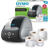 DYMO LabelWriter 550 Labelprinter Bundle | Labelmaker met direct thermisch printen | Automatische labelherkenning | Drukt adreslabels, verzendlabels, barcodelabels af en meer | Tweepolige EU-stekker