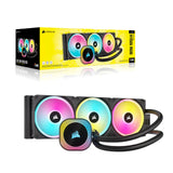 CORSAIR iCUE LINK H150i RGB Vloeibare CPU-Koeler - 360mm AIO - QX120 RGB Ventilatoren - Geschikt Voor Intel® LGA 1700, AMD® AM5 - iCUE LINK Systeemhub Inbegrepen - Zwart