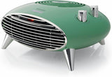 Ariete 8211 Tafelverwarming, elektrische verwarming, 2000 W, thermostaat, stil, rooster en verchroomde poten, groen