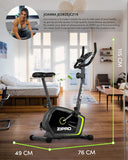 ZIPRO Drift hometrainer met LCD display, 8 weerstandsniveaus - fitnessbike - hometrainer - ergometer, met hartslagmeter, zadel in hoogte verstelbaar - tot 120 kg belasting