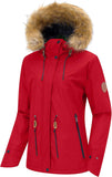 Wantdo Dames Ski Jassen Capuchon Fleece Waterdicht