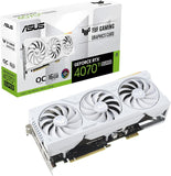 ASUS TUF Gaming GeForce RTX 4070 Ti SUPER BTF White OC Edition 16GB GDDR6X (NVIDIA DLSS 3, (GC-HPWR) Gold Vinger, PCIe 4.0, 2X HDMI 2.1a, 3X DisplayPort 1.4a, TUF-RTX4070TIS-O16G-BTF-WHITE, wit)