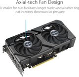 ASUS Dual GeForce RTX 4070 Super EVO 12GB GDDR6X (PCIe 4.0, 12GB GDDR6X, DLSS 3, HDMI 2.1a, DisplayPort 1.4a, 2,5 sleuven, design Axial-Tech, 0dB)