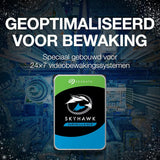 Seagate SkyHawk, 4 TB, Interne Harde Schijf, 3.5", SATA 6 GB/s, 256 MB Cache, voor DVR/NVR-bewakingscamerasysteem, voor Video-opslag, 3 jaar Interne Rescue Services, FFP (ST4000VXZ16)