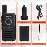 Retevis RB645 Walkie Talkies voor volwassenen, PMR446 Dual PTT, USB-C oplaadbare 2-weg radio's, VOX Squlech, lichte draagbare walkie talkie school, hotel, verpleeghuis (10 stuks, zwart)