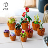 LEGO 10329 Icons Miniplantjes Bloemen Set uit de Botanical Collection in Bouwbare Terracottakleurige Pot, Huis Decoratie Accessoire, Verjaardagscadeau Idee voor Haar, Hem, Vrouw of Man