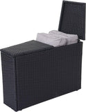 Mendler Luxe polyrotan set Savoie, zitgroep loungeset, XXL sofa rond, antraciet kussen grijs