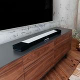 Teufel CINEBAR LUX Surround 5.0 Set - Soundbar met Draadloze Rear Speaker, Dolby Audio, W-LAN, Bluetooth, Multiroom, 4K Pass-Through, Dynamore 3D, HDMI 3D ARC CEC - wit