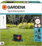 GARDENA complete sprinklersysteemset met verzonken zwenksproeier OS 140: Besproeiingssysteem voor vierkante en rechthoekige oppervlakten tot max. 140 m², bovengronds gemonteerd (8221-20)