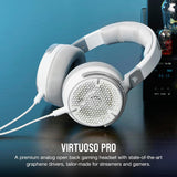 Corsair Virtuoso PRO Bedrade Open Back Gaming Headset - Afneembare Uni-Directionele Microfoon - 50mm Grafeen Drivers - 20Hz-40 kHz Frequentie Reponse - Wit