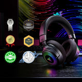 Razer Kraken V4 - Draadloze Gaming Headset (3 Modes Connectiviteit, TriForce 40mm Drivers, 9-Zone RGB Earcup Verlichting, Mix & Volume aanpassingen, THX Spatial Audio) Zwart