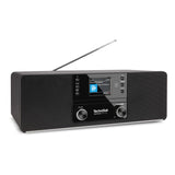 TechniSat Digitradio 370 CD IR internetradio (DAB+, FM, CD-speler, WLAN, Bluetooth, kleurendisplay, USB, AUX, hoofdtelefoonaansluiting, wekker, 10 watt, afstandsbediening)35 x 12 x 21 cm,Zwart