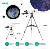 Professionele astronomische telescoop voor volwassenen, draagbaar, krachtig, 20 x 250 cm, eenvoudig te monteren en te gebruiken, ideaal voor het observeren van maan, planeten, galaxies en meer, inclusief handleiding in het Spaans (mogelijk niet besch