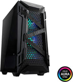 ASUS TUF Gaming GT301 compacte pc-behuizing (mid-toren, zijwand van glas, 120 mm Aura RGB-ventilator, Aura Sync, hoofdtelefoonhouder)