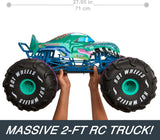 Hot Wheels Monster Trucks afstandsbediening auto, Mega-Wrex in schaal 1:6, extra grote speelgoedtruck, meer dan 2 voet lang, HPK28