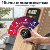VOWVIT OR3 Roeitoestel voor thuis, magnetisch roeitoestel met bluetooth-monitor, 16 weerstandsniveaus, compact roeitoestel met 150 kg gewichtscapaciteit, verticale opslag