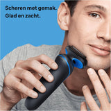 Braun Series 5 scheerapparaat voor heren, elektrisch scheerapparaat, EasyClean, nat en droog, oplaadbaar en draadloos, vaderdagcadeau, 51-b1000s, blauw