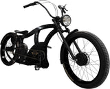 Wheelstore24 Power-Bikes, Pedelec, E-bike 250W Fatbike, Cruiser, fiets, zwart, zwart