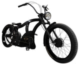 Wheelstore24 Power-Bikes, Pedelec, E-bike 250W Fatbike, Cruiser, fiets, zwart, zwart