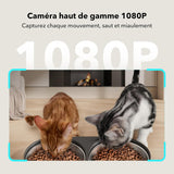 PETLIBRO Droogvoerdispenser voor 2 katten met 1080p camera, 5G en 2,4G wifi, automatisch voederstation voor dieren met roestvrijstalen kommen, voerbak voor katten of honden