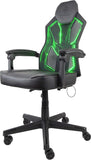 Deltaco Gaming GAM-086, Gamingstoel met RGB-verlichting en afstandsbediening, PU-leer, ergonomisch, zwart