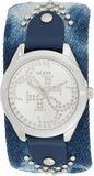 Guess Analoog dameshorloge kwarts met armband van textiel/leer W1141L1, Foema gorro graduación, 36MM, Strepen