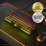 SteelSeries Apex Pro Mini HyperMagnetic-gamingtoetsenbord – 's Werelds snelste toetsenbord – Aanpasbare activering – Compact 60%-ontwerp – RGB – PBT-keycaps – USB-C – Duitse QWERTZ-indeling