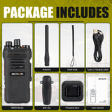 Retevis NR630 Walkie Talkie Lange Afstand, IP67 Waterdichte Handheld Radio, Ruisonderdrukking, VOX 2800 mAh Professionele Portofoon set voor Vracht, Redden (Zwart, 1 Stcs)