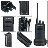 Retevis RB629 Walkie Talkies, PMR446 Licentievrije, Robuuste Walkie Talkie met Draadloze Kloonfunctie VOX, Noodalarm, 16 Kanalen CTCSS/DCS, Oplaadbare Portofoon voor Bouwplaats (10 Stuks, Zwart)