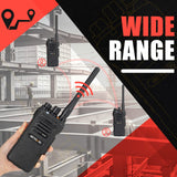 Retevis NR630 Walkie Talkie voor Volwassenen, Lange Afstand, IP67 Waterdichte 2-Weg Radio, Ruisonderdrukking, Groepsoproep, 2800mAh Oplaadbare Walkietalkie voor Bouwplaats, Aannemer (Zwart, 3 Stuks)