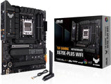 ASUS TUF GAMING X670E-PLUS WIFI moederbord socket AMD AM5 (Ryzen 7000, ATX, PCIe 5.0, DDR5-geheugen, 4x M.2, WiFi 6E, USB 3.2 Gen 2x2 Type-C, Aura Sync)