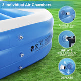 Duerer Inflatable Pools, Inflatable Pools, Family Pool for Garden, Summer Water Party, Outdoor, Garden, Swimming for Adults, 305 cm x 182 cm x 56 cm