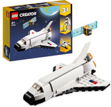 LEGO Creator 3in1 Space Shuttle Set Inclusief Astronaut Poppetje met Beweegbare Onderdelen en Ruimteschip, Leuk Speelgoed voor Jongens en Meisjes vanaf 6 Jaar, Ruimte Cadeau voor Kinderen 31134