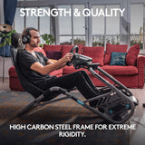 Playseat Trophy - Logitech G Edition Sim Racing Cockpit | Volledig instelbaar | Ondersteunt alle Direct Drive-stuurwielen | Lichtgewicht en robuust | Absoluut comfort | PU-leder met ActiFit-materiaal