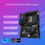 ASUS ROG MAXIMUS Z790 DARK HERO moederbord Intel LGA 1700, ATX DDR5, Intel Wi-Fi 7, 5 M.2 sleuven, PCIe 5.0 NVMe SSD, 2 Thunderbolt 4, USB Type-C, AI Overclocking, Cooling II, Networking, Aura Sync