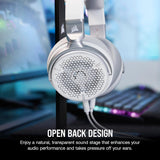 Corsair Virtuoso PRO Bedrade Open Back Gaming Headset - Afneembare Uni-Directionele Microfoon - 50mm Grafeen Drivers - 20Hz-40 kHz Frequentie Reponse - Wit