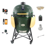 YNNI 27.5 inch ROSE GOUD XXL Chip Feeder Kamado Bundel Oven BBQ Grill Extra inc Trolley TQTT27RG